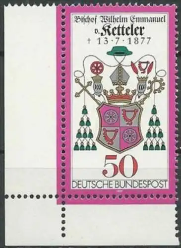 DEUTSCHLAND 1977 Mi-Nr. 941 Eckrand ** MNH