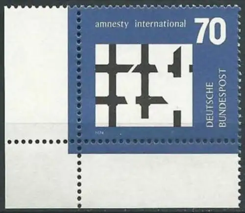 DEUTSCHLAND 1974 Mi-Nr. 814 Eckrand ** MNH