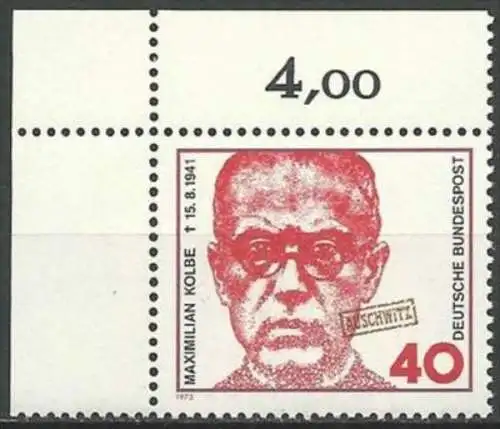 DEUTSCHLAND 1973 Mi-Nr. 771 Eckrand ** MNH