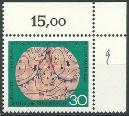 DEUTSCHLAND 1973 Mi-Nr. 760 Eckrand ** MNH