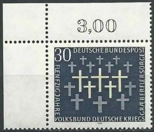 DEUTSCHLAND 1969 Mi-Nr. 586 Eckrand ** MNH