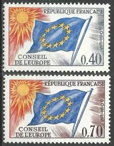 FRANKREICH 1969 Mi-Nr. 13/14 EUROPARAT ** MNH