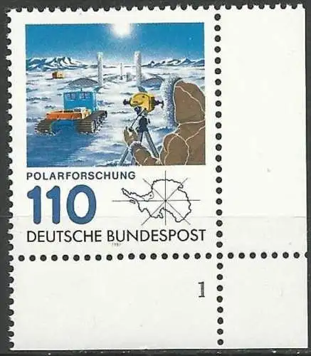 DEUTSCHLAND 1981 Mi-Nr. 1100 Eckrand mit Formnummer 1 ** MNH