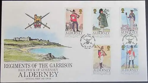 ALDERNEY 1985 Mi-Nr. 23/27 FDC