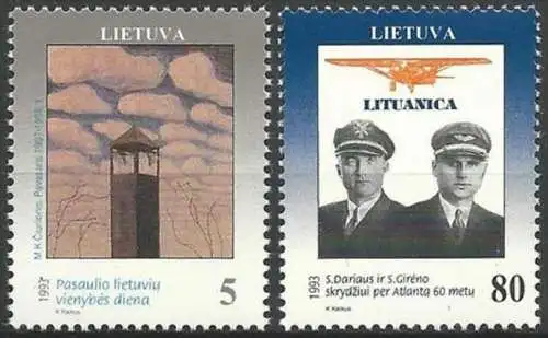 LITAUEN 1993 Mi-Nr. 529/30 ** MNH