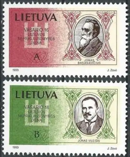 LITAUEN 1993 Mi-Nr. 516/17 ** MNH