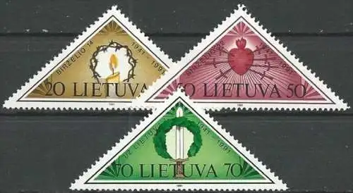 LITAUEN 1991 Mi-Nr. 477/79 ** MNH