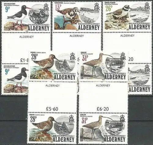 ALDERNEY 1984 Mi-Nr. 13/17 Zwischensteg/Gutterpair ** MNH