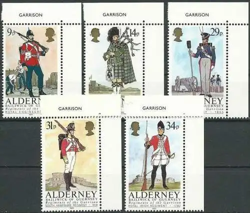 ALDERNEY 1985 Mi-Nr. 23/27 Eckrand ** MNH