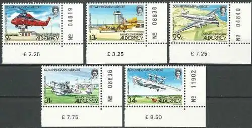 ALDERNEY 1985 Mi-Nr. 18/22 Eckrand ** MNH