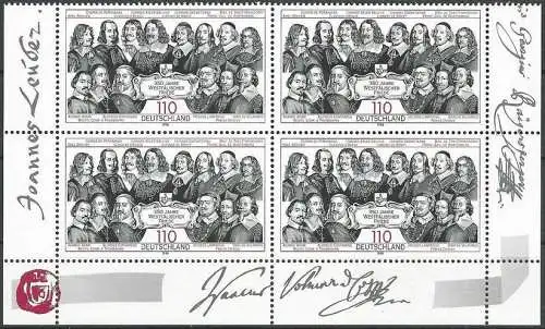 DEUTSCHLAND 1998 Mi-Nr. 1979 Viererblock ** MNH