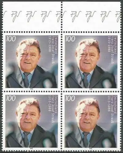 DEUTSCHLAND 1995 Mi-Nr. 1818 Viererblock ** MNH