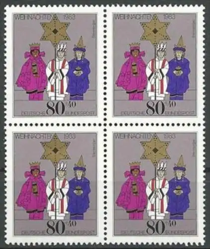 DEUTSCHLAND 1983 Mi-Nr. 1196 Viererblock ** MNH