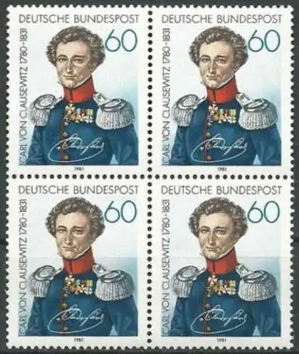 DEUTSCHLAND 1981 Mi-Nr. 1115 Viererblock ** MNH