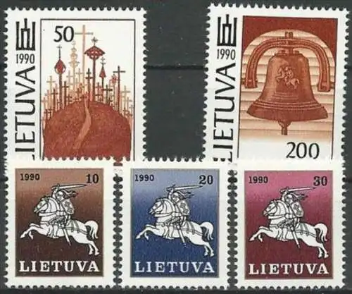 LITAUEN 1991 Mi-Nr. 465/69 ** MNH