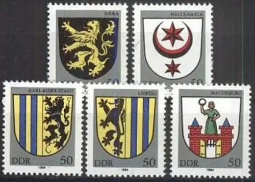 DDR 1984 Mi-Nr. 2857/61 ** MNH