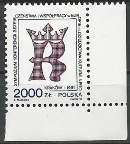 POLEN 1991 Mi-Nr. 3333 ** MNH