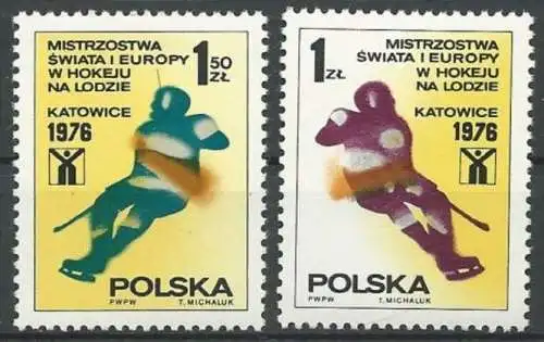 POLEN 1976 Mi-Nr. 2439/40 ** MNH