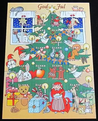 ALAND 1997 Weihnachtsmarken / Jul-Marken Kleinbogen