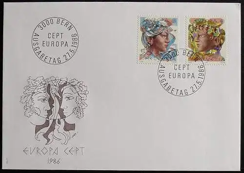 SCHWEIZ 1986 Mi-Nr. 1315/16 CEPT FDC