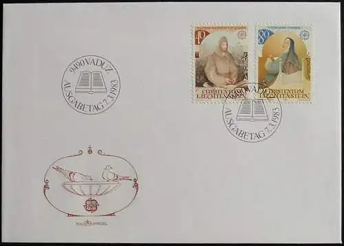 LIECHTENSTEIN 1983 Mi-Nr. 816/17 CEPT FDC