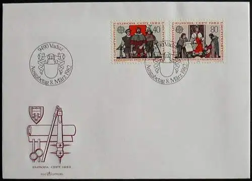 LIECHTENSTEIN 1982 Mi-Nr. 791/92 CEPT FDC