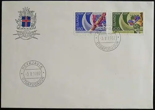 ISLAND 1982 Mi-Nr. 578/79 CEPT FDC