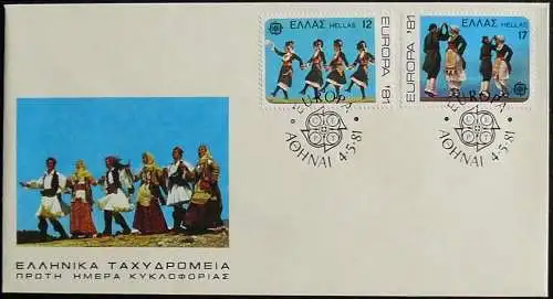 GRIECHENLAND 1981 Mi-Nr. 1445/46 CEPT FDC