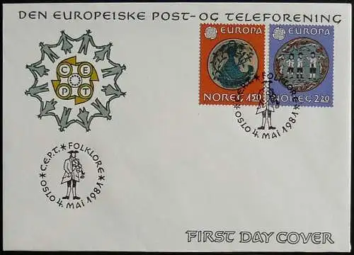 NORWEGEN 1981 Mi-Nr. 836/37 CEPT FDC