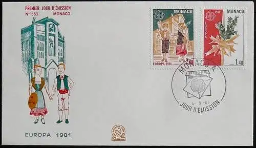 MONACO 1981 Mi-Nr. 1473/74 CEPT FDC