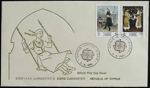 ZYPERN 1981 Mi-Nr. 547/48 CEPT FDC