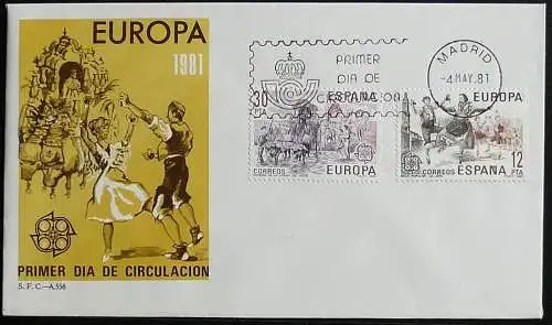 SPANIEN 1981 Mi-Nr. 2498/99 CEPT FDC