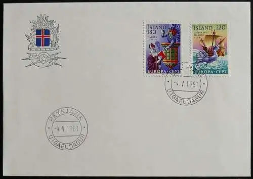 ISLAND 1981 Mi-Nr. 565/66 CEPT FDC
