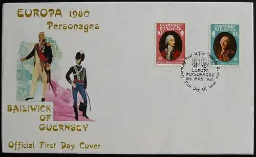 GUERNSEY 1980 Mi-Nr. 204/05 CEPT FDC