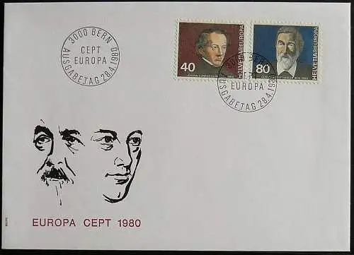 SCHWEIZ 1980 Mi-Nr. 1174/75 CEPT FDC