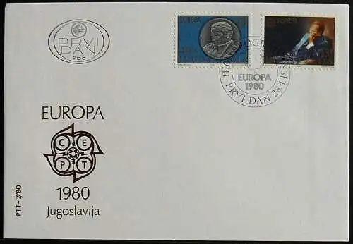 JUGOSLAWIEN 1980 Mi-Nr. 1828/29 CEPT FDC