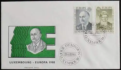 LUXEMBURG 1980 Mi-Nr. 1009/10 CEPT FDC