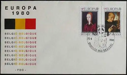 BELGIEN 1980 Mi-Nr. 2023/24 CEPT FDC