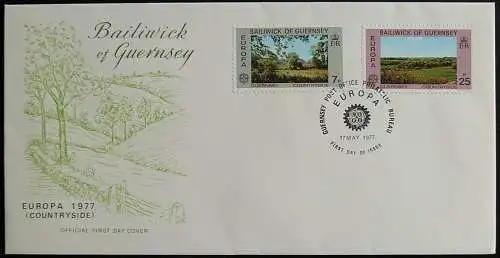 GUERNSEY 1977 Mi-Nr. 147/48 CEPT FDC