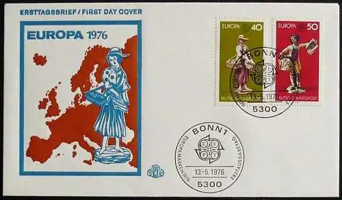 DEUTSCHLAND 1976 Mi-Nr. 890/91 CEPT FDC