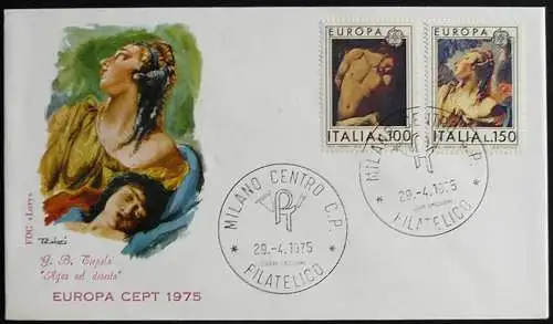 ITALIEN 1975 Mi-Nr. 1489/90 CEPT FDC