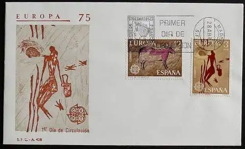 SPANIEN 1975 Mi-Nr. 2151/52 CEPT FDC