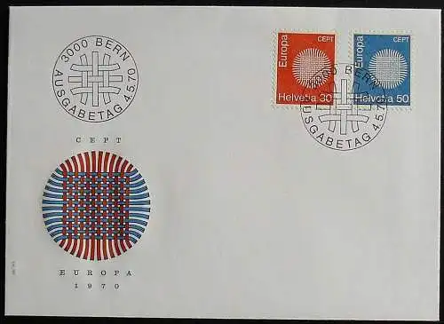 SCHWEIZ 1970 Mi-Nr. 923/24 CEPT FDC
