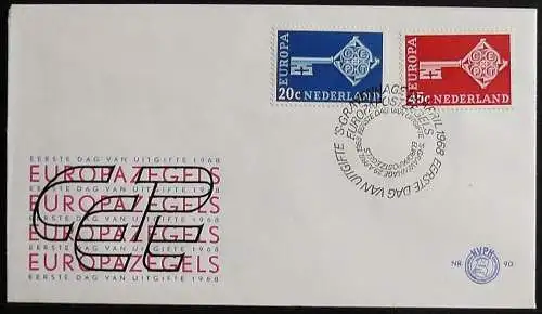 NIEDERLANDE 1968 Mi-Nr. 899/00 CEPT FDC