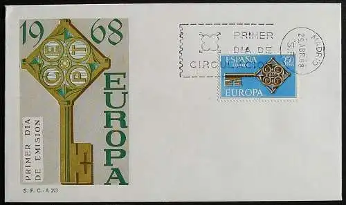 SPANIEN 1968 Mi-Nr. 1755 CEPT FDC