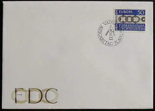 LIECHTENSTEIN 1965 Mi-Nr. 454 CEPT FDC