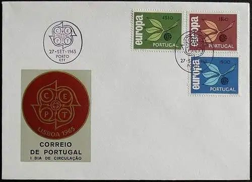 PORTUGAL 1965 Mi-Nr. 990/92 CEPT FDC