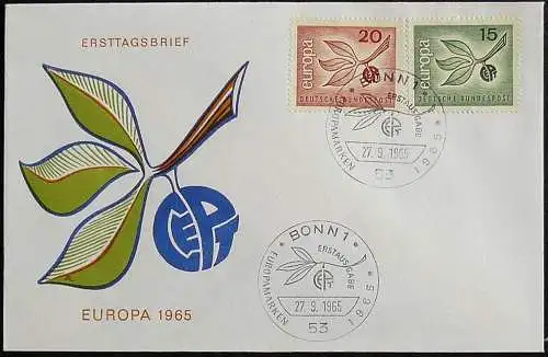 DEUTSCHLAND 1965 Mi-Nr. 483/84 CEPT FDC