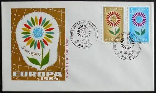 SPANIEN 1964 Mi-Nr. 1501/02 CEPT FDC