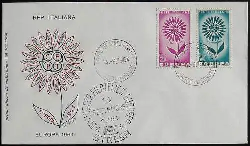 ITALIEN 1964 Mi-Nr. 1164/65 CEPT FDC